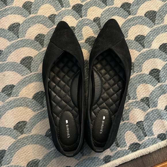 Birdies Goldfinch black suede, size 8 - Picture 1 of 2